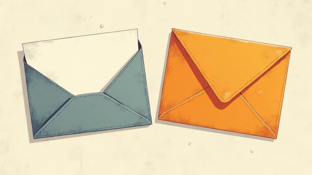 Illustration for the article: Plain Text vs HTML Cold Emails: Which Converts Better?